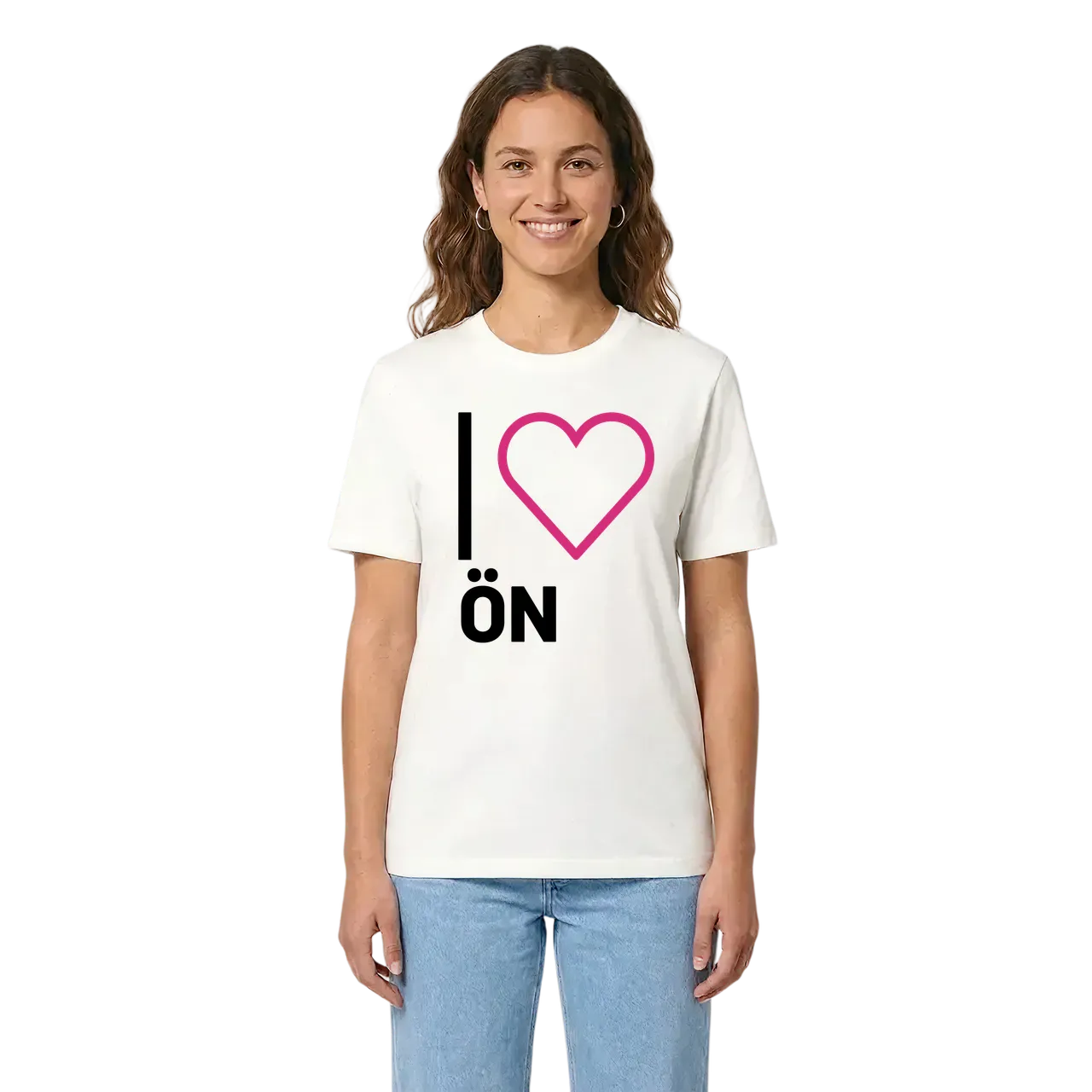 Jag älskar Ön t-shirt stort tryck i miljö