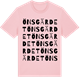 Pink Cotton t-shirt med Önsgärdet ordlek t-shirt