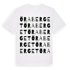 Öraberget ordlek t-shirt – ekologisk bomull t-shirt från Pinshirt