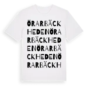Örarbäckheden ordlek t-shirt – ekologisk bomull t-shirt från Pinshirt
