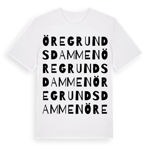 Öregrundsdammen ordlek t-shirt – ekologisk bomull t-shirt från Pinshirt