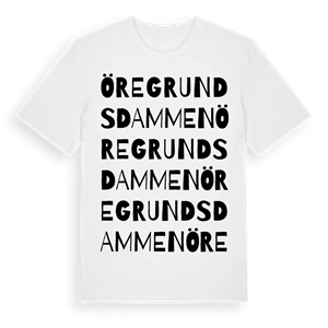 Öregrundsdammen ordlek t-shirt – ekologisk bomull t-shirt från Pinshirt