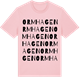 Pink Cotton t-shirt med Ormhagen ordlek t-shirt