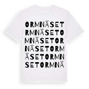 Ormnäset ordlek t-shirt – ekologisk bomull t-shirt från Pinshirt