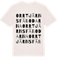 Vintage White t-shirt med Orrtjärnsfäbodarna ordlek t-shirt