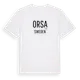 White t-shirt med Orsa i Sverige t-shirt