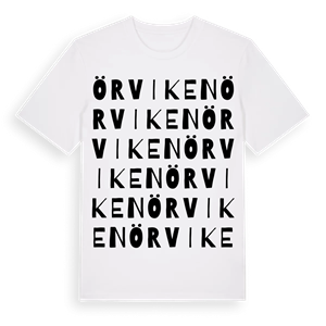 Örviken ordlek t-shirt – ekologisk bomull t-shirt från Pinshirt
