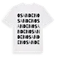 White t-shirt med Osanden ordlek t-shirt
