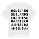 White t-shirt med Oskojan ordlek t-shirt