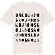 Vintage White t-shirt med Oskojan ordlek t-shirt