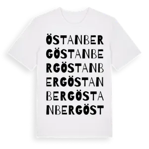 Östanberg ordlek t-shirt – ekologisk bomull t-shirt från Pinshirt