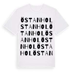 Östanhol ordlek t-shirt – ekologisk bomull t-shirt från Pinshirt