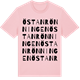 Pink Cotton t-shirt med Östanrönningen ordlek t-shirt