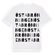 White t-shirt med Östanrönningen ordlek t-shirt