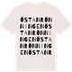 Vintage White t-shirt med Östanrönningen ordlek t-shirt