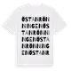 White t-shirt med Östanrönningen ordlek t-shirt