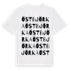 White t-shirt med Östbjörka ordlek t-shirt