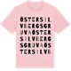 Pink Cotton t-shirt med Öster Silvbergs gruva ordlek t-shirt