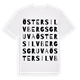 White t-shirt med Öster Silvbergs gruva ordlek t-shirt