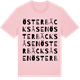 Pink Cotton t-shirt med Österbäcksåsen ordlek t-shirt