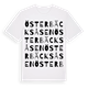 White t-shirt med Österbäcksåsen ordlek t-shirt