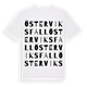 White t-shirt med Österviksfall ordlek t-shirt