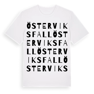 Österviksfall ordlek t-shirt – ekologisk bomull t-shirt från Pinshirt