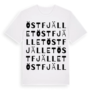 Östfjället ordlek t-shirt – ekologisk bomull t-shirt från Pinshirt