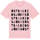 Pink Cotton t-shirt med Östra Bredsjönäs ordlek t-shirt