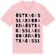 Pink Cotton t-shirt med Östra Gisslarbodarna ordlek t-shirt