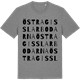 Mid Heather Gray t-shirt med Östra Gisslarbodarna ordlek t-shirt