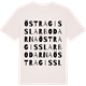 Vintage White t-shirt med Östra Gisslarbodarna ordlek t-shirt