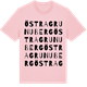 Pink Cotton t-shirt med Östra Grunuberg ordlek t-shirt