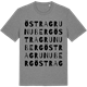 Mid Heather Gray t-shirt med Östra Grunuberg ordlek t-shirt