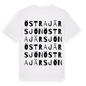 Östra Järsjön ordlek t-shirt – ekologisk bomull t-shirt från Pinshirt