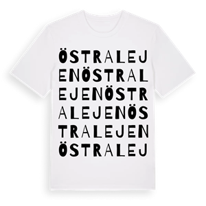 Östra Lejen ordlek t-shirt – ekologisk bomull t-shirt från Pinshirt