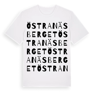 Östra Näsberget ordlek t-shirt – ekologisk bomull t-shirt från Pinshirt