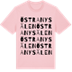 Pink Cotton t-shirt med Östra Nysälen ordlek t-shirt