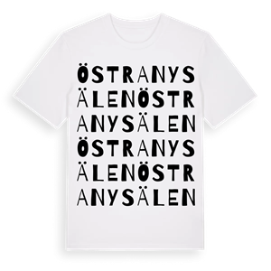 Östra Nysälen ordlek t-shirt – ekologisk bomull t-shirt från Pinshirt