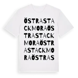 Östra Stackmora ordlek t-shirt – ekologisk bomull t-shirt från Pinshirt