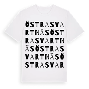 Östra Svartnäs ordlek t-shirt – ekologisk bomull t-shirt från Pinshirt