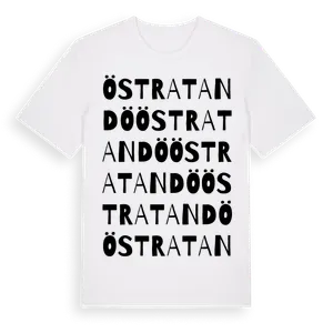 Östra Tandö ordlek t-shirt – ekologisk bomull t-shirt från Pinshirt