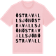 Pink Cotton t-shirt med Östra Vallsjön ordlek t-shirt