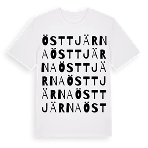 Östtjärna ordlek t-shirt – ekologisk bomull t-shirt från Pinshirt