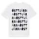White t-shirt med Östtjärna ordlek t-shirt