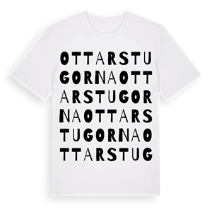 Ottarstugorna ordlek t-shirt – ekologisk bomull t-shirt från Pinshirt