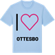 Blue Soul t-shirt med Jag älskar Ottesbo t-shirt stort tryck