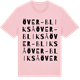 Pink Cotton t-shirt med Över-Blikså ordlek t-shirt