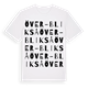 White t-shirt med Över-Blikså ordlek t-shirt
