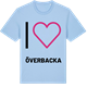 Blue Soul t-shirt med Jag älskar Överbacka t-shirt stort tryck